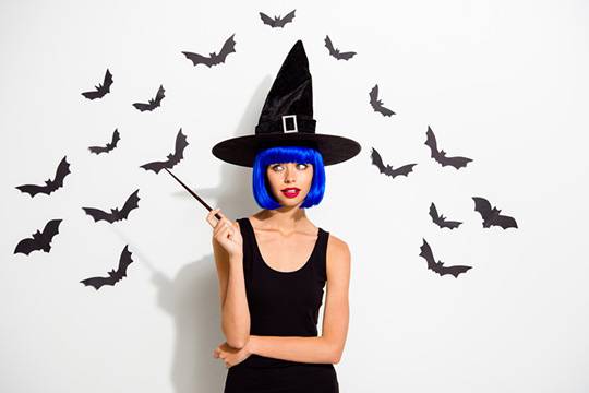  прически на хэллоуин с синими волосами