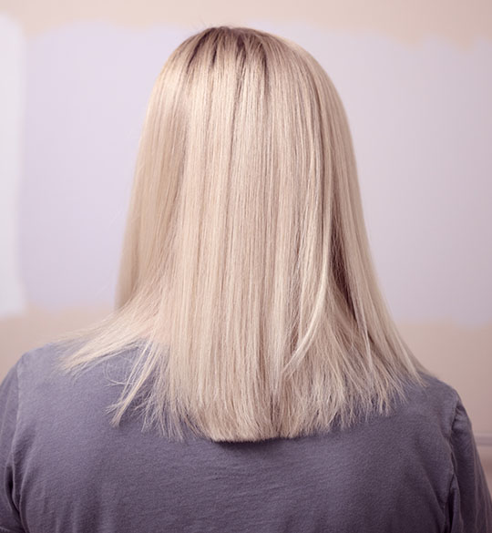 блонд на средней длине волос