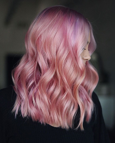 пепельно-розовый оттенок волос 2