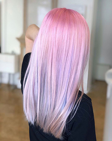 как выглядит пепельно-розовый цвет волос
