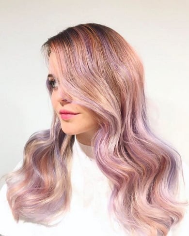 пепельный цвет волос с фиолетовым оттенком 2