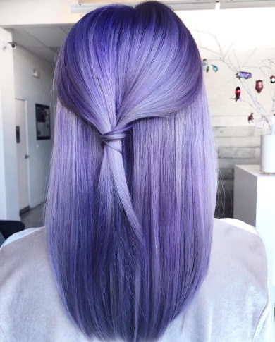 пепельно фиолетовый цвет волос
