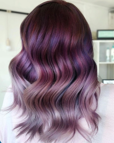 пепельно фиолетовый цвет волос как получить 9