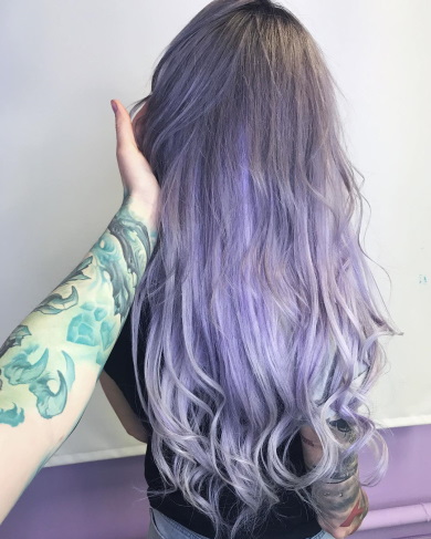 пепельно фиолетовый цвет волос 6