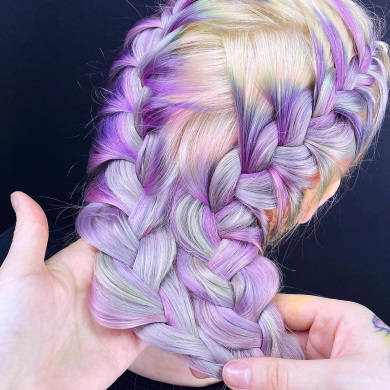 пепельно фиолетовый цвет волос 9