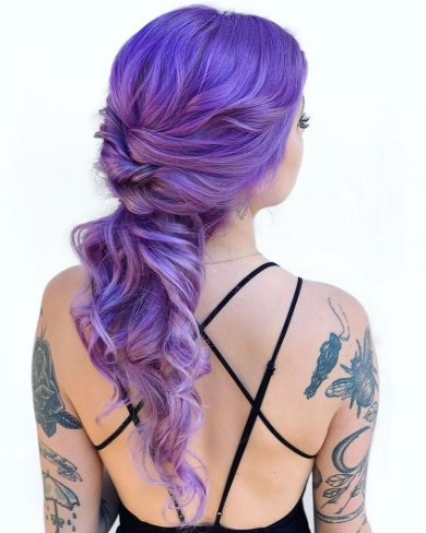 пепельно фиолетовый цвет волос 3